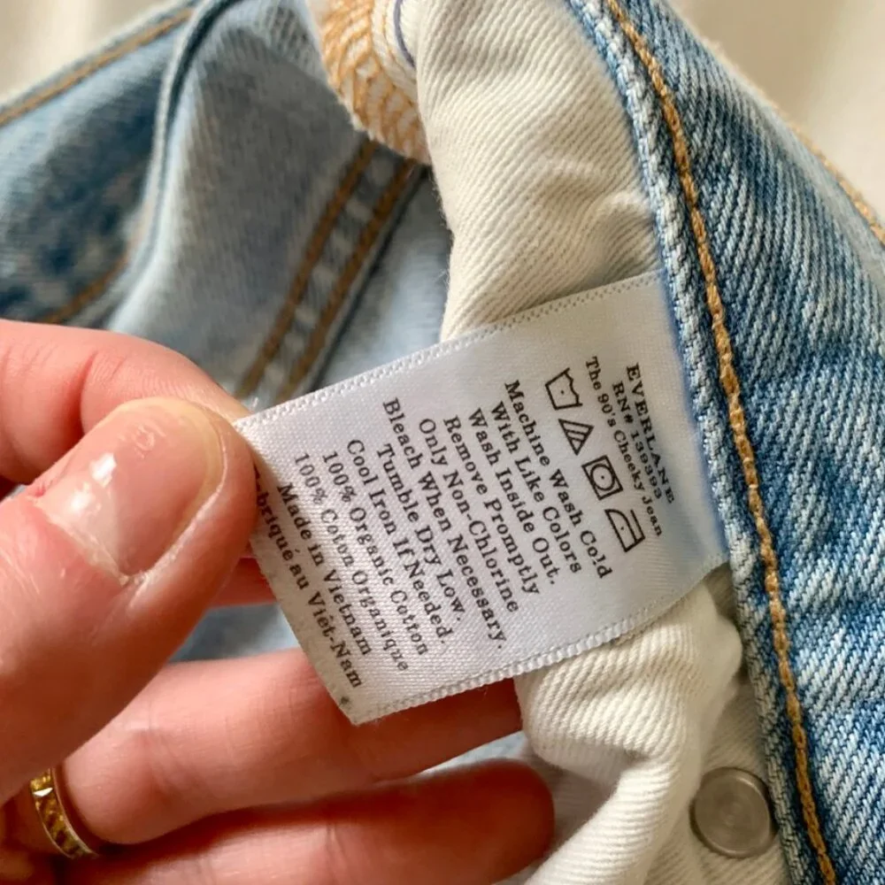 Everlane '90s Cheeky' Jean 100% Organic Cotton - Size 24 - Picture 9 of 9